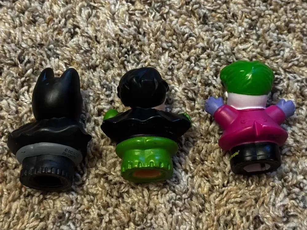 Fisher-Price Little People DC Super Friends Batman, Robin, and The Joker Figures